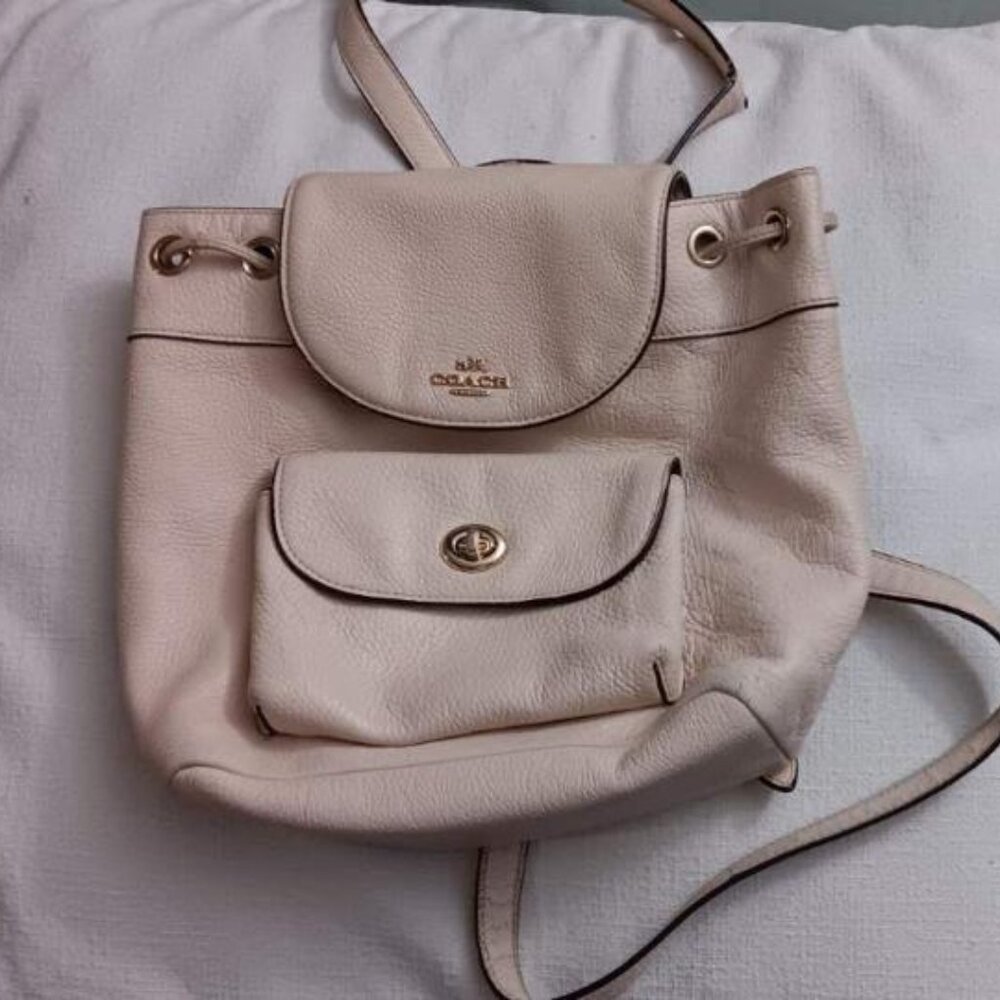 Coach White or Cream colored mini-Backpack, Used , non-smoking home
